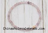 CGB7295 4mm tiny strawberry quartz beaded meditation yoga bracelets