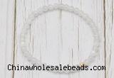 CGB7300 4mm tiny white moonstone beaded meditation yoga bracelets