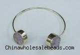 CGB732 15mm coin druzy agate gemstone bangles wholesale