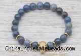 CGB7417 8mm dumortierite bracelet with tiger head for men or women