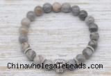 CGB7458 8mm silver needle agate bracelet with lion head for men or women