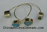 CGB750 13*18mm - 15*20mm teardrop druzy agate gemstone bangles