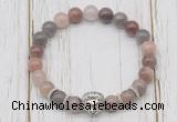 CGB7505 8mm purple strawberry quartz bracelet with lion head for men or women