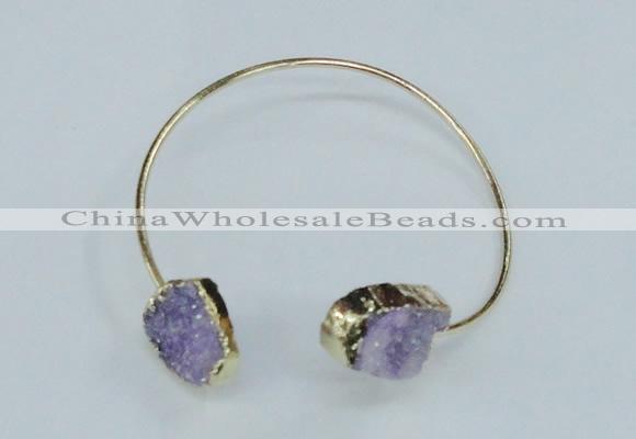 CGB776 13*18mm - 15*20mm freeform druzy agate gemstone bangles