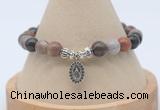 CGB7765 8mm wooden jasper bead with luckly charm bracelets