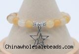 CGB7783 8mm yellow aventurine bead with luckly charm bracelets