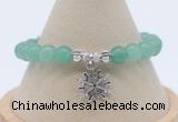 CGB7785 8mm green aventurine bead with luckly charm bracelets