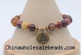 CGB7798 8mm mookaite bead with luckly charm bracelets wholesale