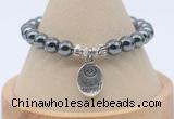 CGB7807 8mm hematite bead with luckly charm bracelets wholesale