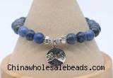 CGB7817 8mm dumortierite bead with luckly charm bracelets