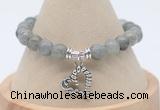 CGB7824 8mm labradorite bead with luckly charm bracelets whoelsale