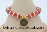 CGB7832 8mm Tibetan agate bead with luckly charm bracelets