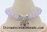 CGB7888 8mm lavender amethyst bead with luckly charm bracelets