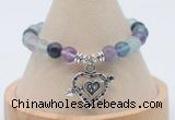 CGB7903 8mm fluorite bead with luckly charm bracelets wholesale