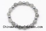 CGB8111 8mm labradorite & hematite power beads bracelet