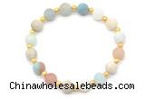 CGB8241 8mm matte amazonite beaded stretchy bracelets wholesale