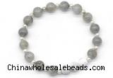 CGB8255 8mm labradorite & matte white howlite beaded stretchy bracelets