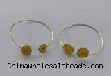 CGB833 13*15mm - 15*20mm freeform druzy agate gemstone bangles