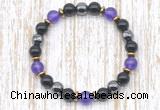 CGB8334 8mm candy jade, black onyx & hematite energy bracelet