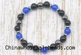 CGB8336 8mm candy jade, black onyx & hematite energy bracelet