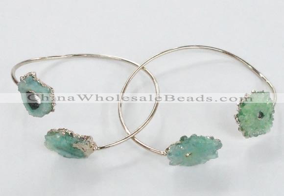 CGB837 13*15mm - 15*20mm freeform druzy agate gemstone bangles