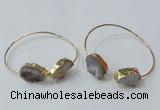 CGB840 15*20mm - 18*25mm freeform druzy agate gemstone bangles