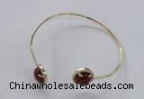 CGB850 10mm flat round agate gemstone bangles wholesale