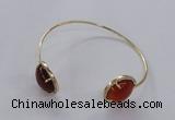 CGB855 15mm flat round agate gemstone bangles wholesale