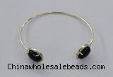 CGB861 10*14mm oval agate gemstone bangles wholesale