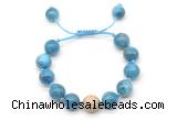 CGB8643 12mm round apatite adjustable macrame bracelets