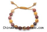 CGB8661 8mm,10mm round mookaite adjustable macrame bracelets