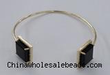 CGB869 15*15mm square agate gemstone bangles wholesale