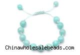 CGB8764 8mm,10mm round amazonite adjustable macrame bracelets