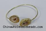 CGB881 13*18mm - 20*25mm freeform druzy agate gemstone bangles