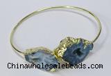 CGB884 13*18mm - 20*25mm freeform druzy agate gemstone bangles