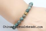 CGB8847 8mm, 10mm African turquoise & drum hematite power beads bracelets