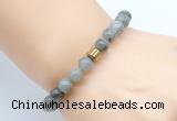 CGB8849 8mm, 10mm labradorite & drum hematite power beads bracelets