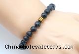 CGB8850 8mm, 10mm black labradorite & drum hematite power beads bracelets