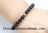 CGB8851 8mm, 10mm golden obsidian & drum hematite power beads bracelets