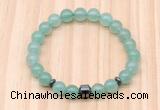 CGB8863 8mm, 10mm green aventurine, drum & rondelle hematite beaded bracelets