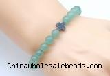 CGB8893 8mm, 10mm green aventurine & cross hematite power beads bracelets