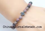 CGB8906 8mm, 10mm rhodonite & cross hematite power beads bracelets