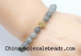 CGB8909 8mm, 10mm labradorite & cross hematite power beads bracelets