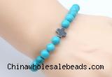 CGB8916 8mm, 10mm turquoise & cross hematite power beads bracelets
