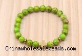 CGB8933 8mm, 10mm green sea sediment jasper, cross & rondelle hematite beaded bracelets