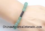 CGB8953 8mm, 10mm green aventurine & rondelle hematite beaded bracelets