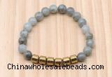 CGB8999 8mm, 10mm labradorite & drum hematite beaded bracelets