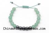 CGB9063 8mm, 10mm green aventurine & drum hematite adjustable bracelets