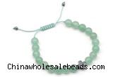 CGB9143 8mm, 10mm green aventurine & cross hematite adjustable bracelets