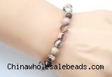 CGB9249 8mm, 10mm Australian zebra jasper & drum hematite power beads bracelets